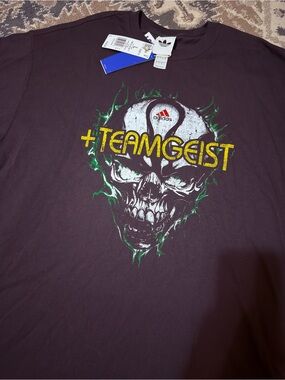 Rare Adidas Originals Teamgeist Skeleton Illustrated Tee